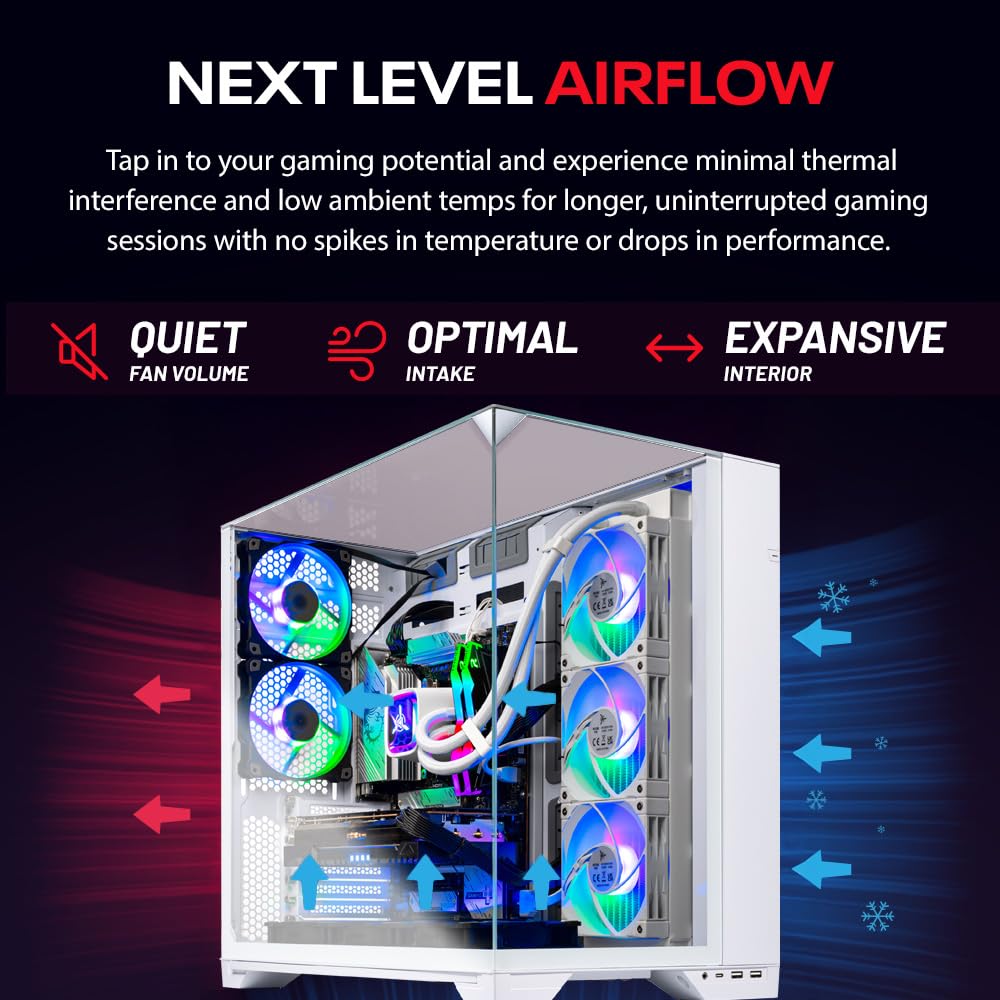 Skytech Gaming King 95 Desktop PC, Ryzen 7 9800X3D 4.7 GHz (5.2 GHz), NVIDIA RTX 5070 Ti 16GB, 1TB Gen4 NVMe SSD, 32GB DDR5 RAM 5600 RGB, 850W Gold ATX 3 PSU, 360mm ARGB AIO, Wi-Fi, Win 11