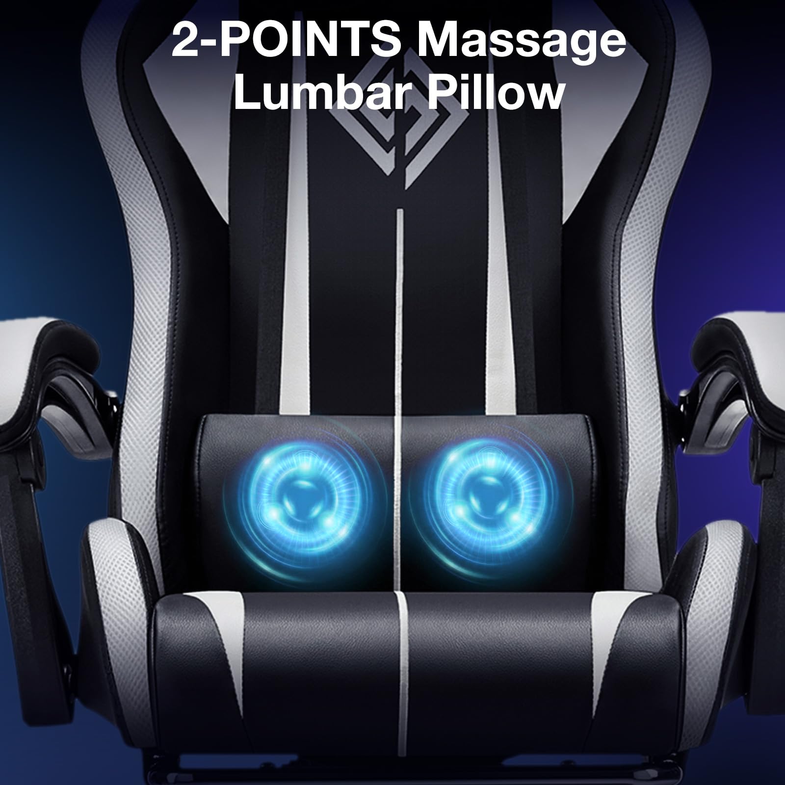 RGB Gaming Chair Massage with LED Lights and Footrest Ergonomic Computer Gaming Chair with High Back Video Game Chair with Adjustable Lumbar Support Red and Black