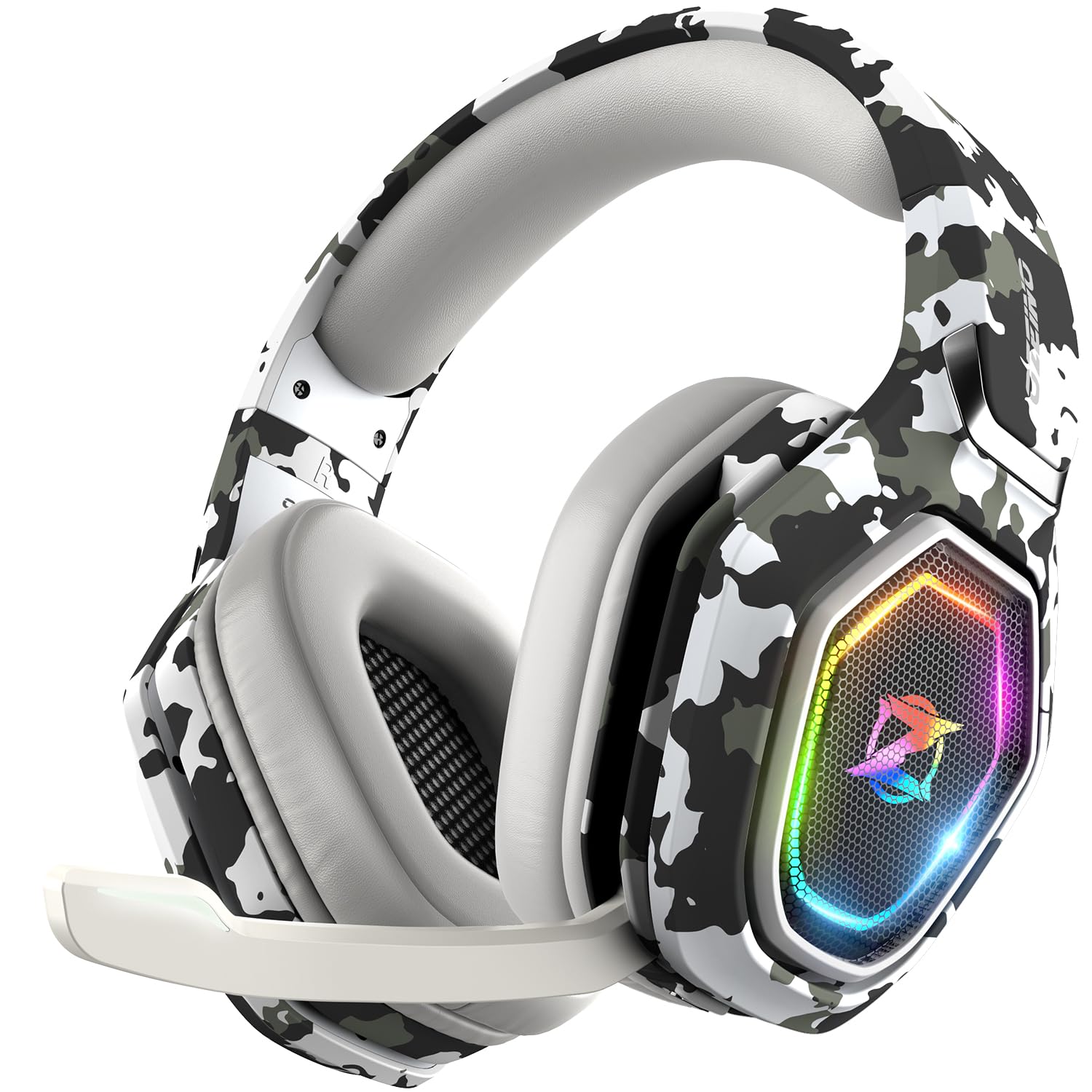 Ozeino 2.4GHz Wireless Gaming Headset for PC, Ps5, Ps4 - Lossless Audio USB & Type-C Ultra Stable Gaming Headphones with Flip Microphone, 40-Hr Battery Gamer Headset for Switch, Laptop, Mobile, Mac