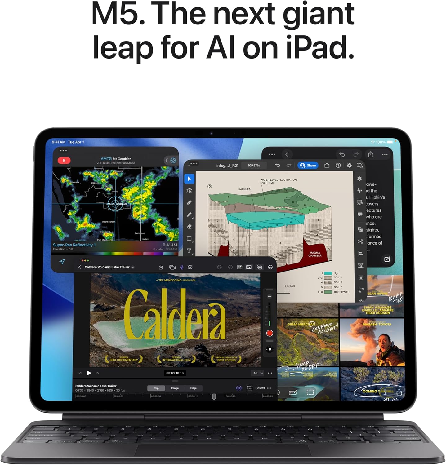 Apple iPad Pro 11-inch (M5): Ultra Retina XDR Display, 256GB, Landscape 12MP Front Camera/12MP Back Camera, LiDAR Scanner, Wi-Fi 7 with Apple N1, Face ID, All-Day Battery Life — Space Black