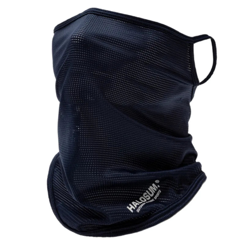 Ice Silk Sunscreen Mask Breathable Summer Cycling Headwear Moister Wicking Cooling Neck Gaiter Face Mask Cycling Face Cover