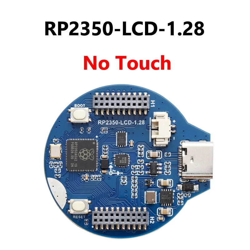 Raspberry Pi RP2350 1.28inch Round LCD Touch Option 65K Color IPS Panel 240×240