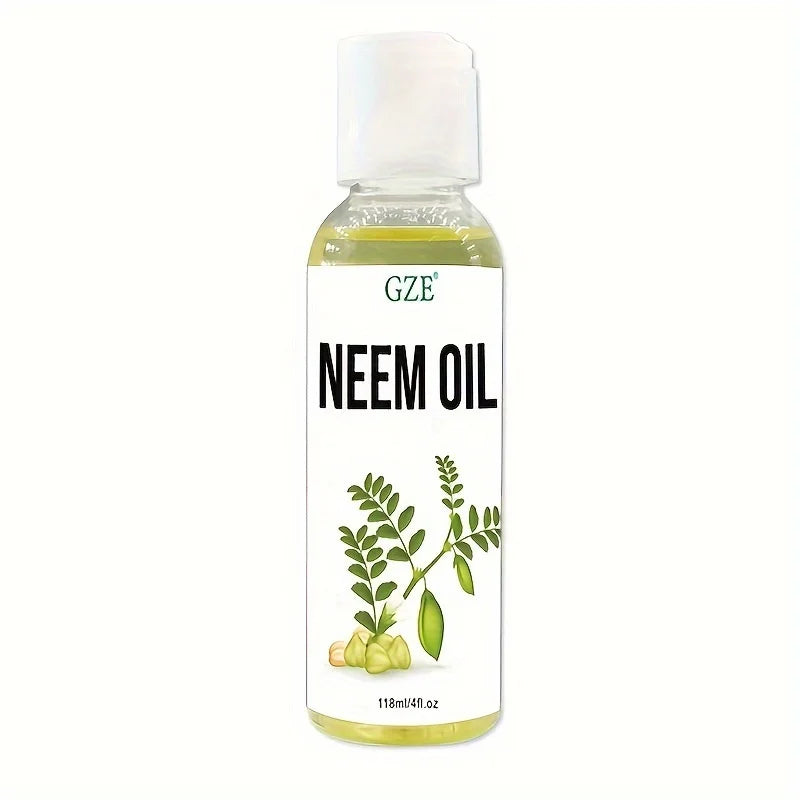 GZE Neem Oil for Skin, Hair Growth Undiluted Cold-Pressed, Uses for Hair, Skin, and Nails