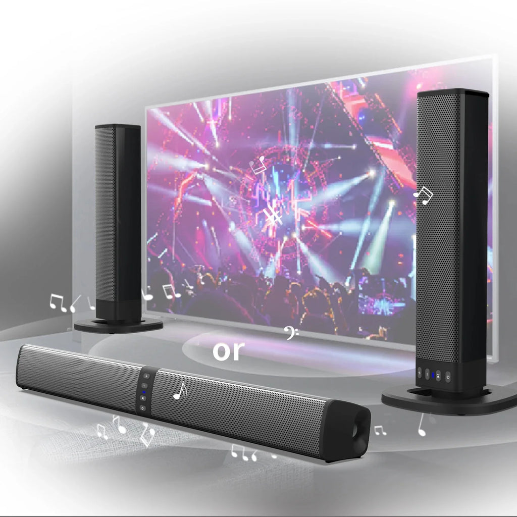 Portable Super Powerful Wireless Bluetooth Speaker Surround Stereo caixa de som Sound Bar Home TV Sound Box Subwoofer FM Radio
