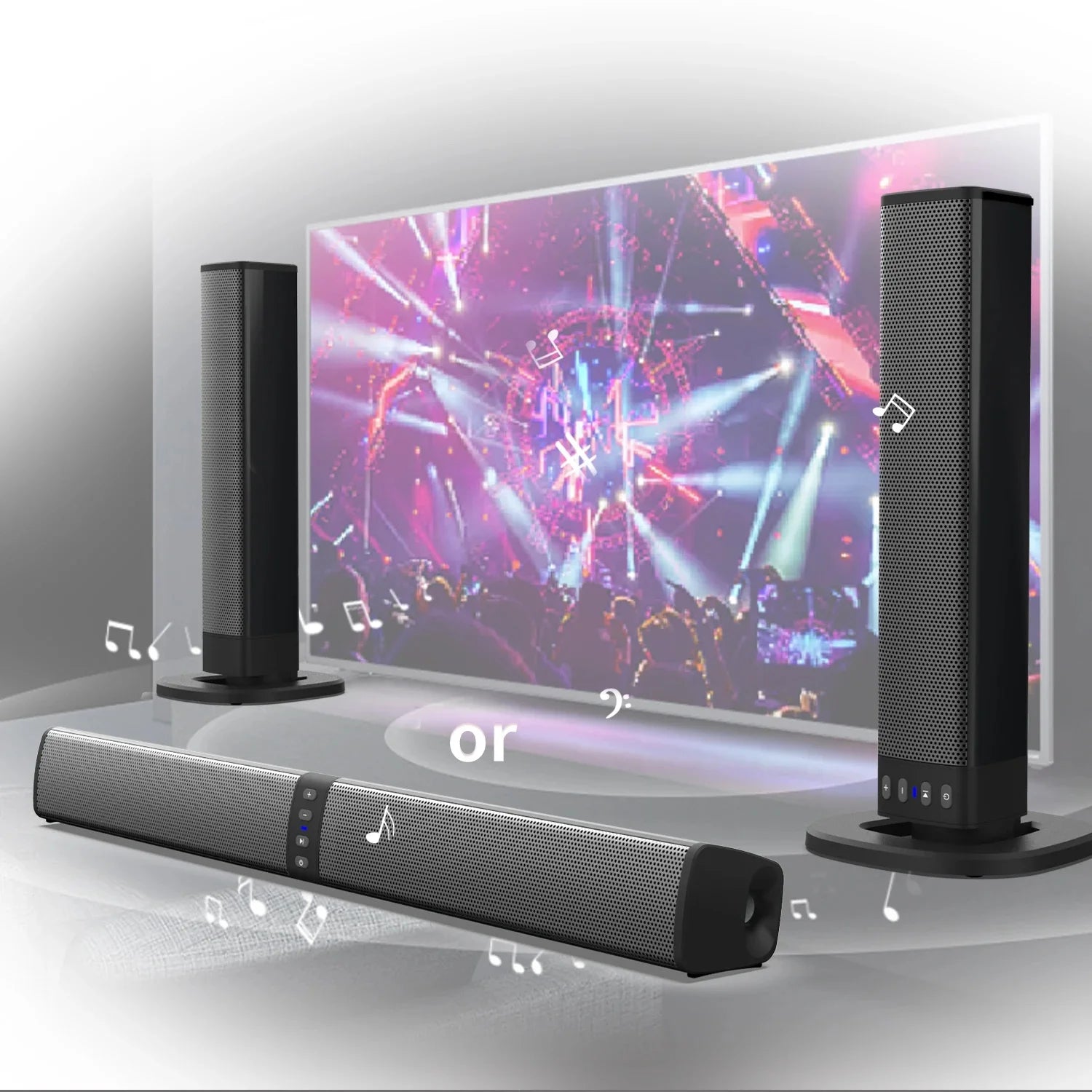 Portable Super Powerful Wireless Bluetooth Speaker Surround Stereo caixa de som Sound Bar Home TV Sound Box Subwoofer FM Radio