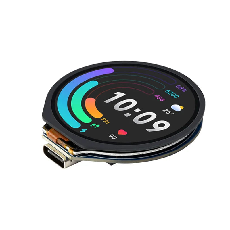 Raspberry Pi RP2350 1.28inch Round LCD Touch Option 65K Color IPS Panel 240×240